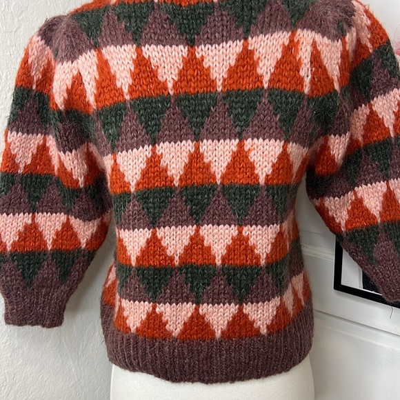 Zara Mohair Puff Sleeve Sweater Size S - Picture 6 of 9